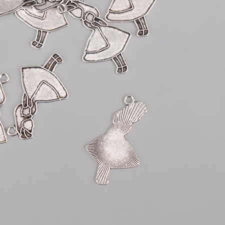 Decor for creativity Metal "Alice" silver 3.2x2 cm-1