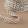 Beads on threads, flat, 14 mm, 9 ± 1 m, silver color