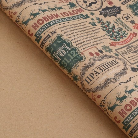 Paper Crafts "New Year's newspaper", 50 x 70 cm, New Year
