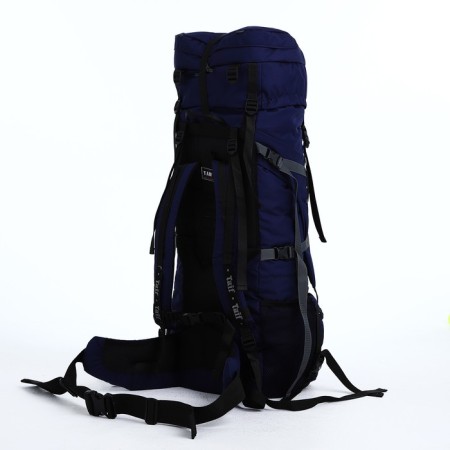 Tourist backpack, TAIF, 90 l, department on the lace, 2 outer pockets, blue color-2