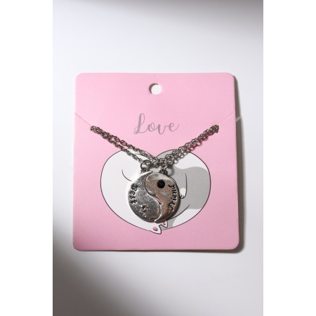 Kulons "Demetrons" Yin-Yang with rhinestones, color silver, 45 cm-4