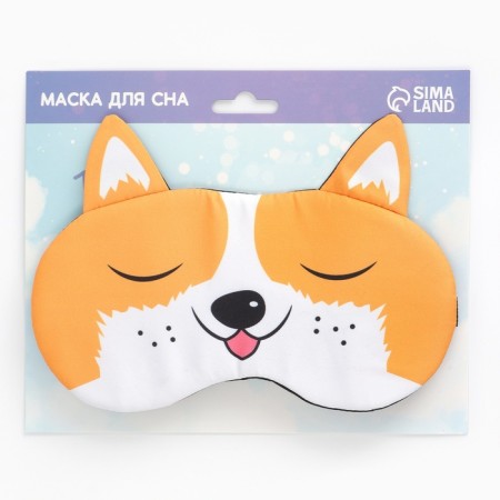 Sleep mask with ears "Pyosha", 19.3 x 13 cm, orange color-4