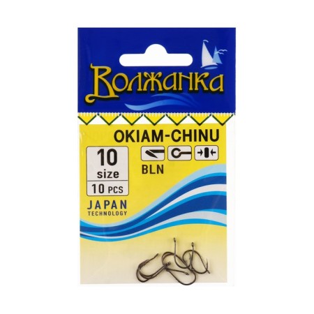 Hooks "Volzhanka" Okiam-Chinu No. 10, 10 pcs