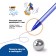 Ballic handle, blue ink, bic Cristal Soft, 1.2 mm node, soft economical wide letter, transparent tinted case