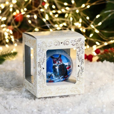 New Year's ball "Filin" 8 cm-3