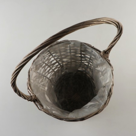 A set of baskets, 30 x 18/49 cm, 24 x 15/45 cm, 2 pcs, gray, willow-4