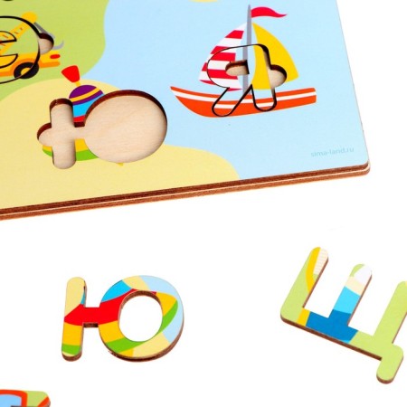 Training board game "Alphabet with coloring"-3