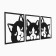 Decoration wall for the interior, panel on a wall of wood "cat", 3 modules 34 x 34 cm