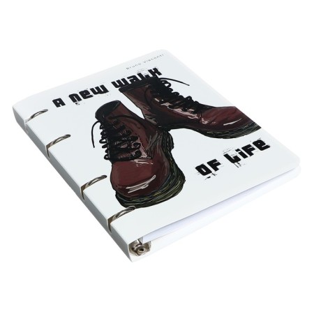 Notebook on rings, 80 sheets in the "Brown Boots" line, plastic cover, shift block 70 g/m2-1