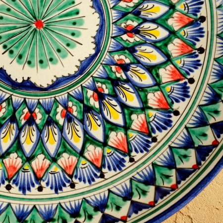 Largan Rishtan ceramics "Patterns", 32 cm, blue-16