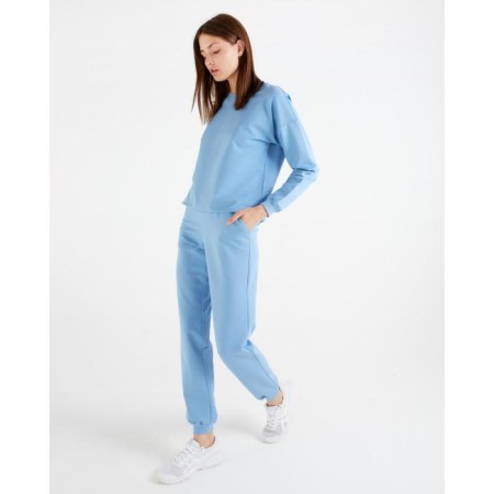 Women's costume (sweatshirt, trousers) minku: Casual Collection Blue color, size 46-1