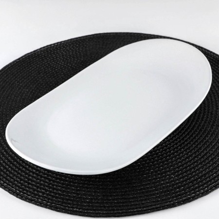 Oval porcelain oval porcelain, 28 × 16 cm, white color