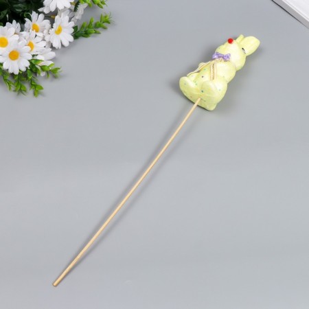 Decor on the stick "Rabbit - confetti, with a bow" mix 15 cm-1