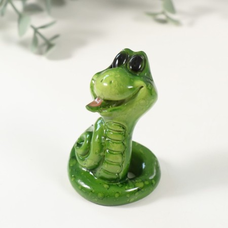 Souvenir Polystone Lak "The Fun Snake shows the tongue" 5x4.8x7 cm-3