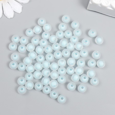 Plastic beads "Blue" matte set 20 grams d = 0.8 cm-2