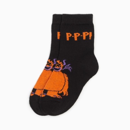 Children's socks kaftan "rrr", size 14-16 cm, black color-3