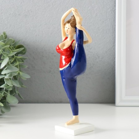 Souvenir Polystone "Pill - magnificent stretch" Red -blue 6x5x19.5 cm-3