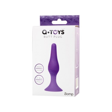 Anal plug A-Toys by Toyfa, silicone, purple, 11.3 cm-10