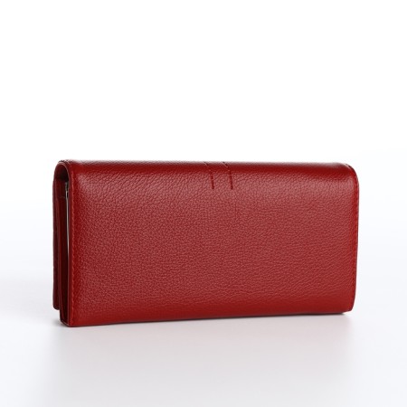 Women's wallet on magnet, red color-1