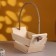 Kashpo wooden, "boat" 270*110*110. Handle- rope 8mm.