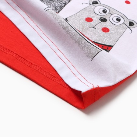 Pajamas for a boy, red color, height 104 cm-4