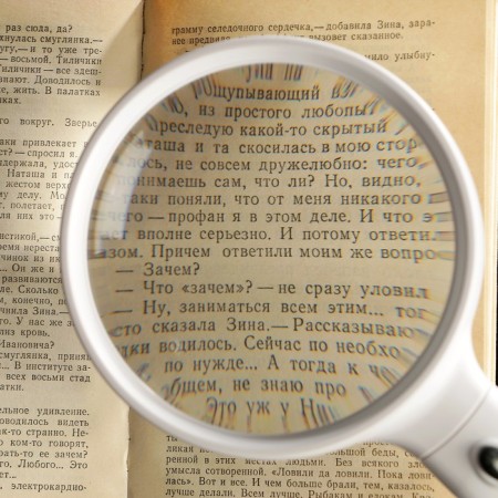 Lupa desktop 10x d = 12 cm, on a flexible leg with backlight, white-1