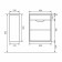 Tumbling under the Uperwood Modul sink, 50 cm, suspended, matte, white