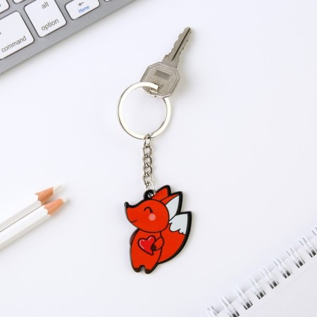 Acrylic key a keychain "Fox", 7.2 x 14 cm-2