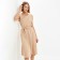 Women's dress with Minaku belt: casual collection beige color, pr 48