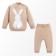 Kit knitted baby I “hare” height 80-86 cm, beige color