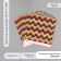 Scrapbooking "Zigzag" density 180 grams set 10 pcs 15.5x17 cm