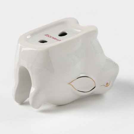 Salphetens Dolyana "Bunny in Gold", 12 × 7 × 8.5 cm, white color-2