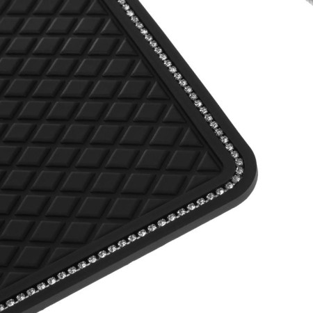 Anti -slip mat, rhinestones, 30 × 14 cm, black-2