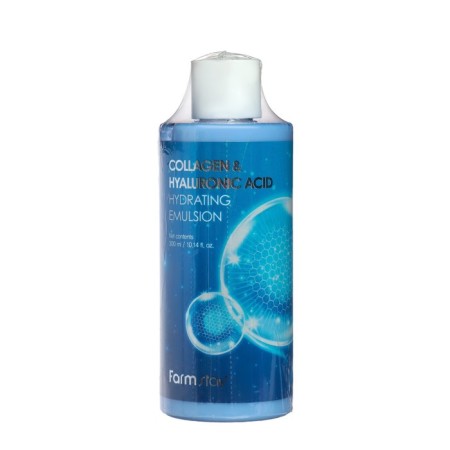 Farmstay emulsion with hyaluronic acid and collagen, 300 ml