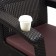 Roatan chair, with cup holders, 73x70x79 cm, mocko color, with a brown pillow
