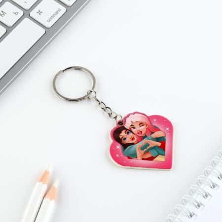 Gift set of "beloved girlfriend" icon + keychain, 6.8 x 10.5 cm.-5