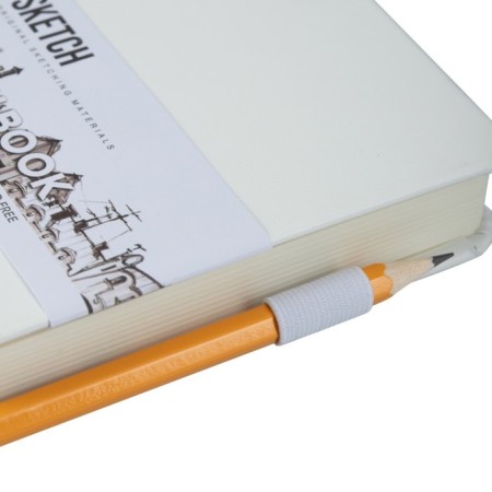 Sketchmarker sketchbook, 90 x 140 mm, 80 sheets, solid cover of artificial leather, white, block 140 g/m2-5