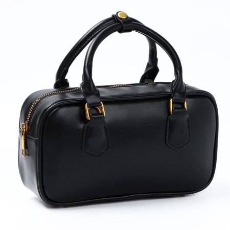 Women's bag made of artificial leather, 24*13*7 cm, black color-2