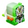 Mechanical sharpener with container, green robot