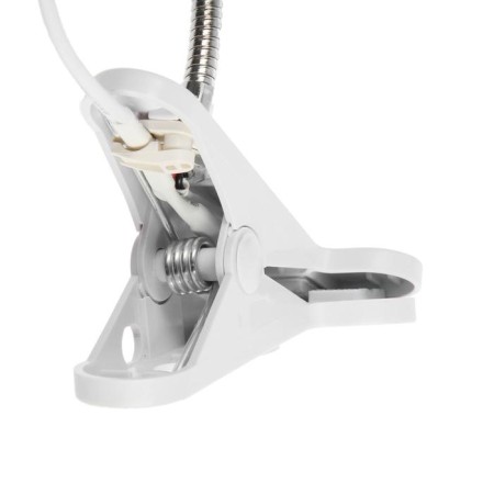 A cartridge on a flexible leg under the lamp E27, 20 cm, with an off., White, 220V-1