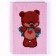 Embroidery with a cross on the canvas, the series Cross Stitch, on the subframe "Bear"