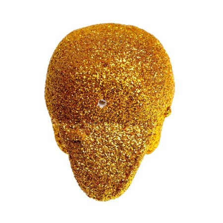 Figure for crafts and decor "Skull", set 6 pcs., Size 1 pcs: 4 × 4.5 × 4.5 cm, gold color-2