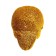 Figure for crafts and decor "Skull", set 6 pcs., Size 1 pcs: 4 × 4.5 × 4.5 cm, gold color