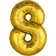 Foil ball 32 "number 8", color gold