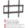 ARM Media Steel-3 TV, up to 50 kg, 22-65 ", wall, fixed, black