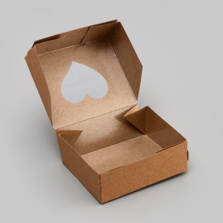 Folding box "Hearts", craft, 10 x 8 x 3.5 cm-5