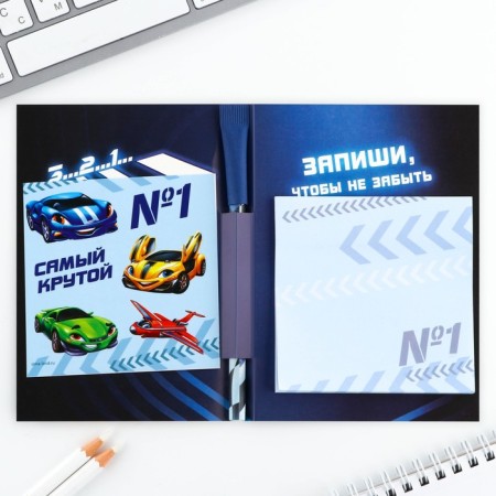 Set "For Cool Ideas", Paper Block 30 L, Blue Paste Paste 1.0 mm and 5 pcs of stickers-2