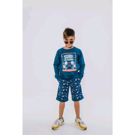 Sweatshirt for boys, height 122 cm, blue color-2