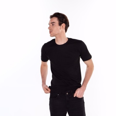 T -shirt male, black color, size 46-1