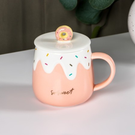 Ceramic mug "Delicate ice cream", 380 ml, color mix-6